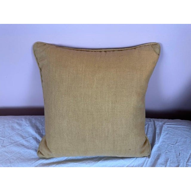 Textile Gold Stenciled Nomi Pillow For Sale - Image 7 of 7
