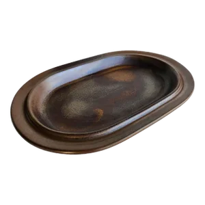 1970s Ulla Procopé Arabia of Finland Ruska Oval Serving Platter