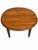 Antique Solid Oak Extension Dining Table With 6 Original Leaves & Original Wooden Casters Circa 1940s–1950s For Sale - Image 4 of 7