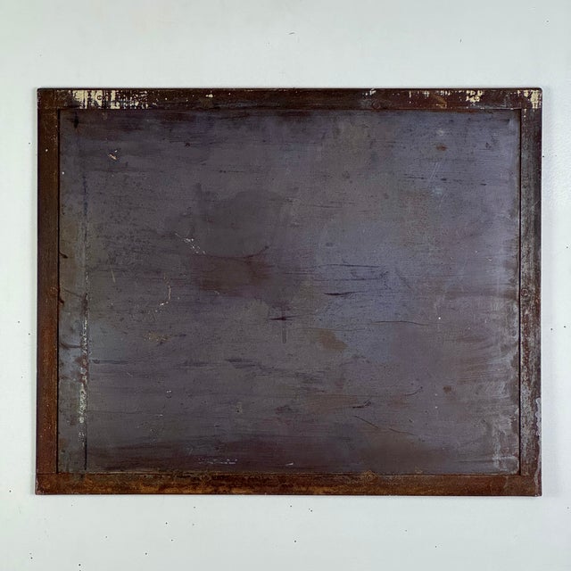 Metal Early 20th Century Metal Trade Sign "Leather Goods Writing Folios..." For Sale - Image 7 of 8