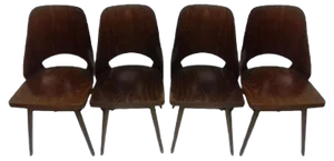 Beech Dining Chairs from Thonet, 1960s, Set of 4