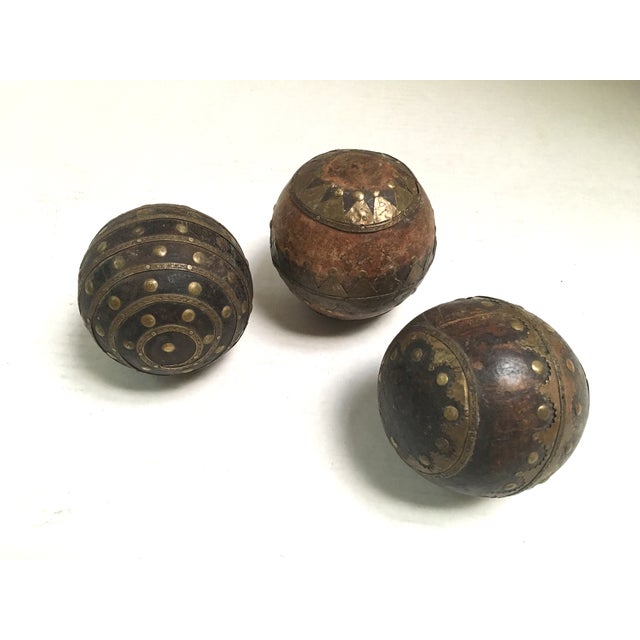 Antique Wood & Metal Bocce Balls Set of 3 Chairish
