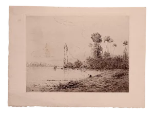 Hippolyte Camille Delpy, Landscape, Etching on Paper, 1904