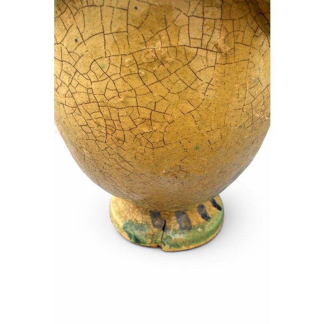 Mid-Century Modern Sicilian Caltagirone Ceramic Pilgrim Flask Majolica Vase, 1980 For Sale - Image 6 of 7
