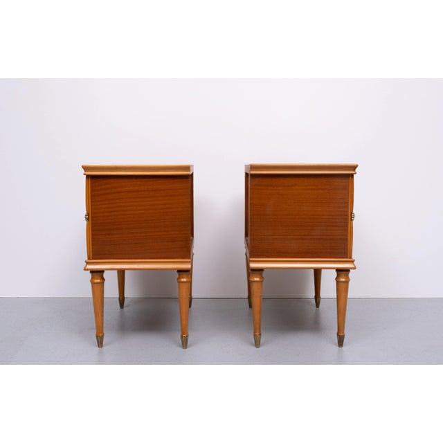 Italian Walnut Nightstands, 1950s, Set of 2 For Sale - Image 6 of 10