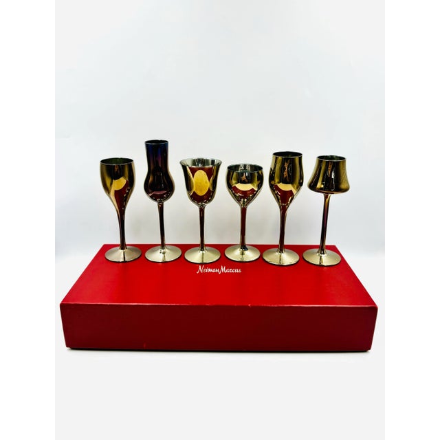 Mid 20th Century Neiman Marcus Modern Cordials Barware- Set of 6 For Sale In Los Angeles - Image 6 of 12