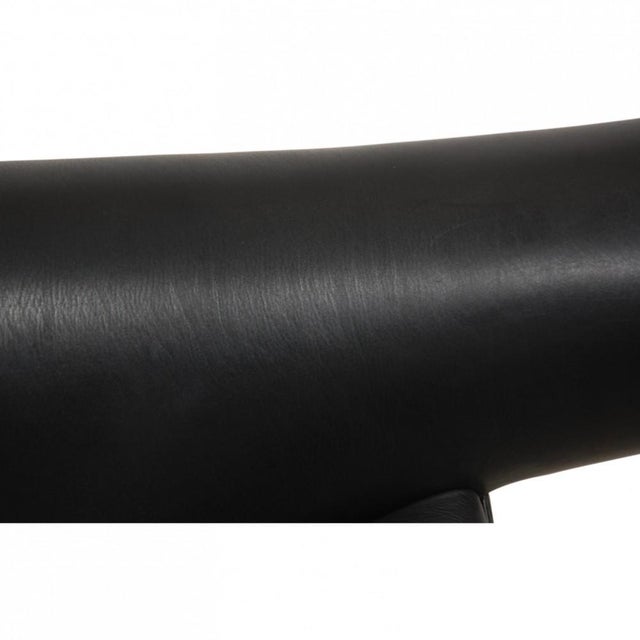 Ox Chair in Black Leather by Hans Wegner, 1990s For Sale - Image 12 of 18