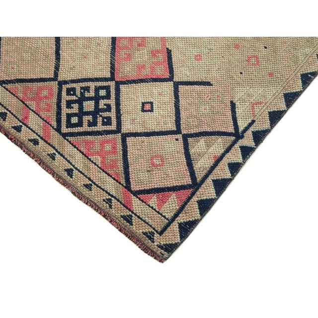 Beige Bohemian Runner Rug For Sale - Image 4 of 7