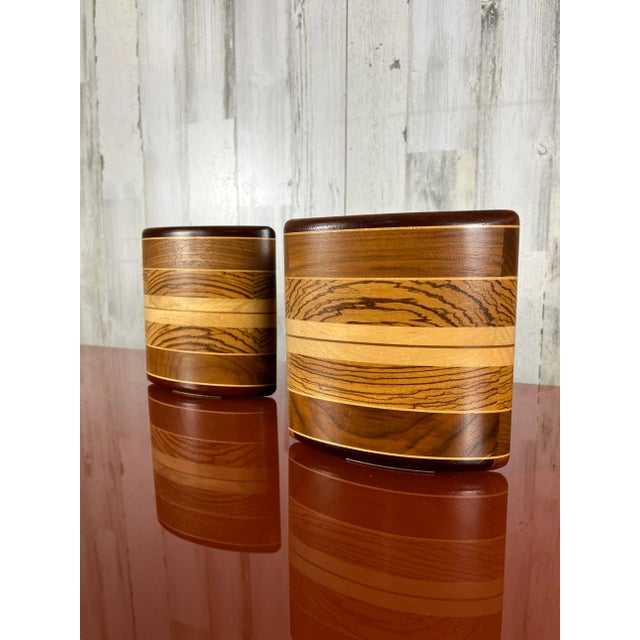 Vintage Stacked Solid Wood Bookends For Sale - Image 4 of 13