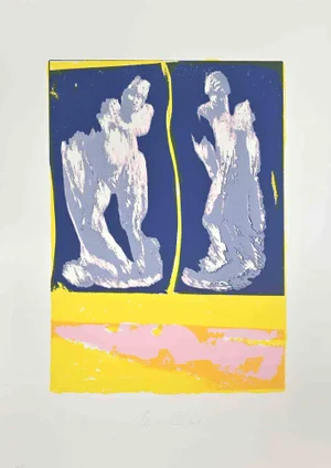 Mino Trafeli, Figures, Lithograph, 1980s