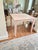 Modern Attributed Osborne & Little Pink Raffia Grasscloth Game Table For Sale - Image 3 of 3
