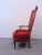 Mid 20th Century Hollywood Regency Fruitwood Red Velvet Chair For Sale - Image 5 of 8