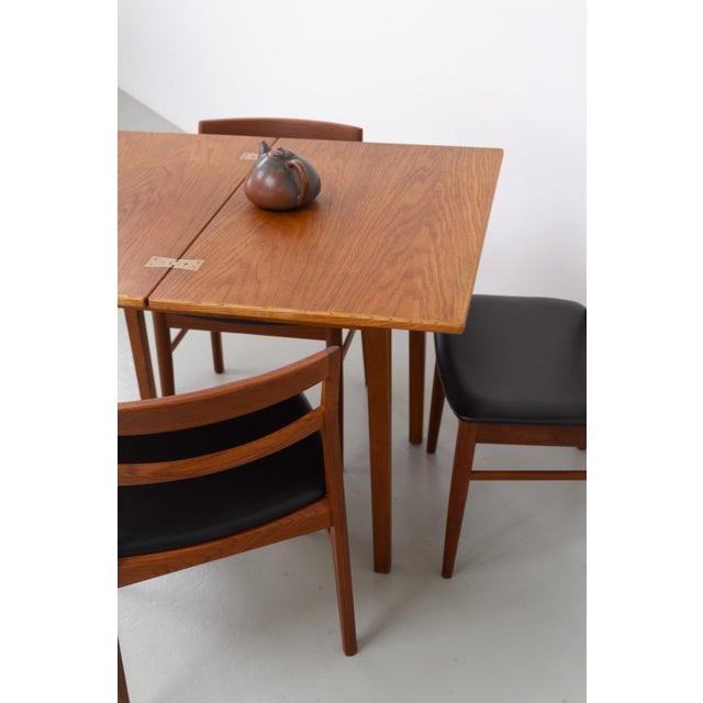Mid-Century Danish Compact Folding Oak Dining Table attributed to Børge Mogensen, 1950s For Sale - Image 12 of 18