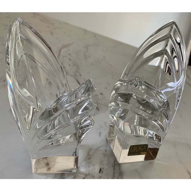 Vintage Art Deco Style Mikasa Crystal Candle Holders a Pair Chairish