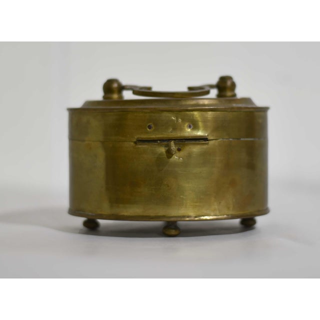 Mid Century Chinoiserie Brass Trinket Box For Sale - Image 9 of 12