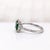 Metal 1.2ct East West Emerald Ring W Natural Diamonds in Solid 14k White Gold Em 8x6mm, Size 6.75 For Sale - Image 7 of 8