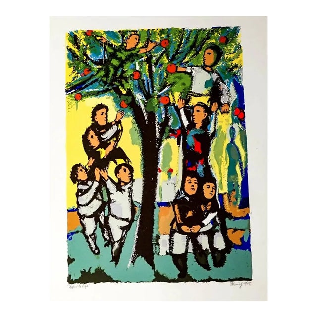 1965 Frank Kleinholz Apples Be Ripe Serigraph For Sale