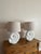 Vintage Spiral Shell Table Lamps With Linen Drum Shades - A Pair For Sale - Image 17 of 18
