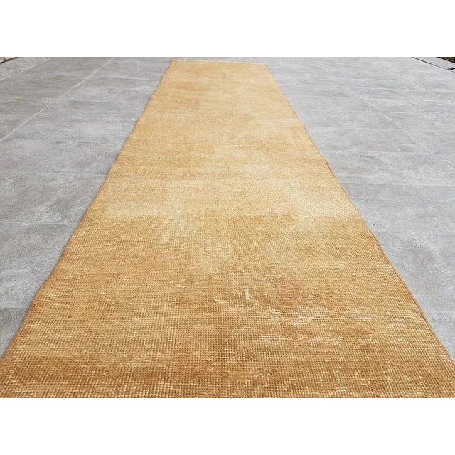 Textile 1960s Decorative Low Pile Vintage Runner Rug For Sale - Image 7 of 10