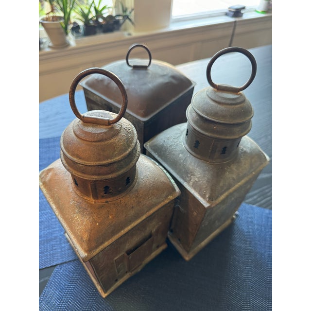 Blue Early 20th Century Perko Tiebout Marine Lanterns For Sale - Image 8 of 8