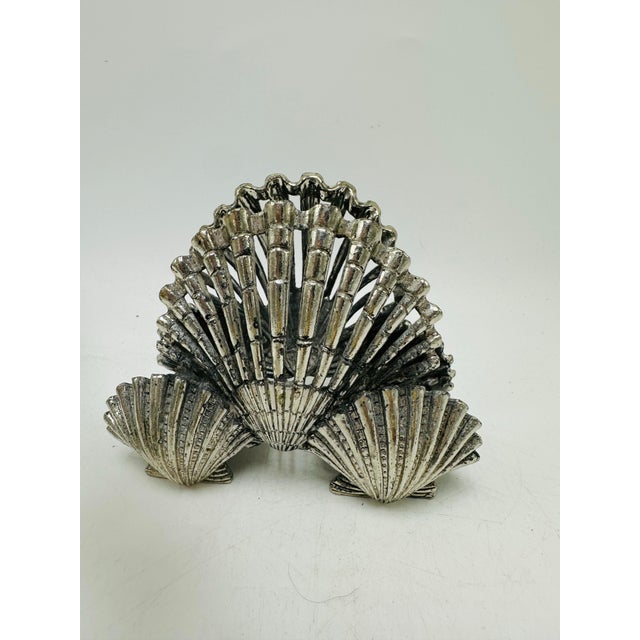 Vintage Shell Design Napkin Holder For Sale - Image 4 of 6