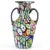Vintage Murano Fratelli Toso Millefiori Flower Mosaic Rainbow Colors Italian Art Glass Double Handle Vase For Sale - Image 10 of 10