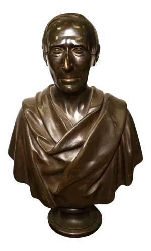 Patinated Bronze Bust of a Roman or Greek Nobleman