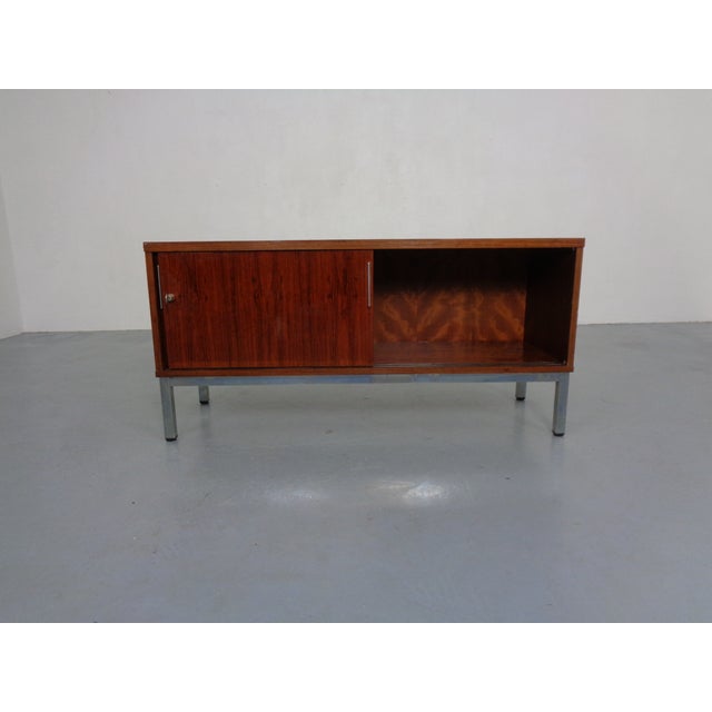 1960s Small Rosewood Office Sideboard with Sliding Doors, Germany, 1960s For Sale - Image 5 of 17