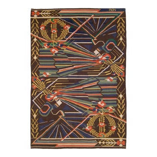 Galerie Shabab Collection Antique Romanian Flat-Weave Rug For Sale