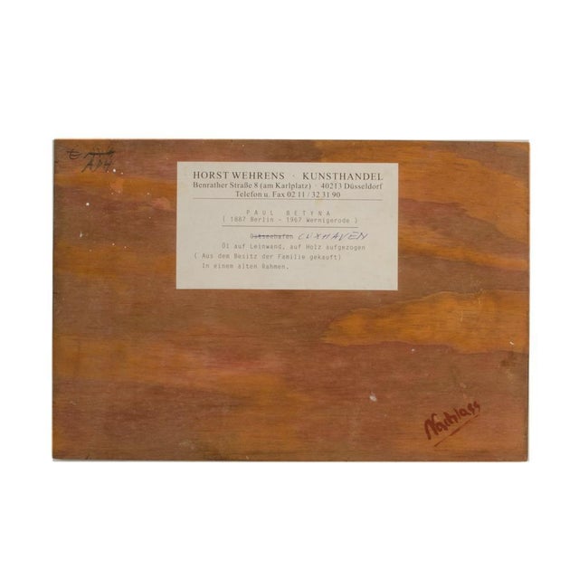 Paul Betyna (German, B. 1887- D. 1967), "Cuxhaven" Painting. For Sale - Image 4 of 9
