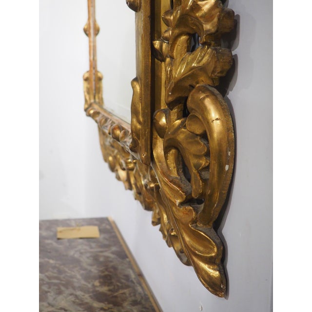 19th Century Giltwood Mirror From Florence, Italy For Sale - Image 12 of 18