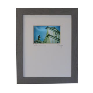 San Juan Bautista Cathedral, 1540. Custom Framed and Matted by C. Damien Fox For Sale