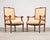 Beige Pair of French Louis XVI Carved Walnut Fauteuil Armchairs For Sale - Image 8 of 17