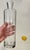 Transparent Pair Mid 20th Century Minimalist Clear Glass Decanters With Stoppers For Sale - Image 8 of 15