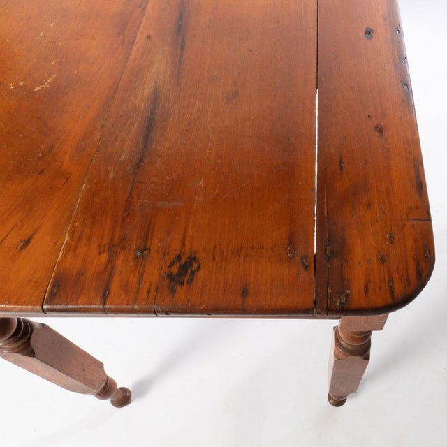 Wood 19th Century Country One Drawer Farmhouse Kitchen Work Table For Sale - Image 7 of 10