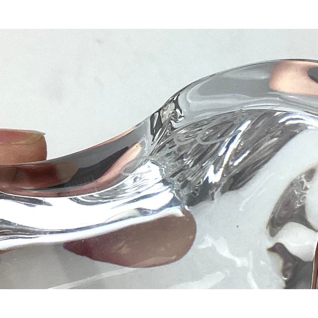 Crystal Glass Lion Statue Sculpture Signed Neil Cohen For Sale In New York - Image 6 of 6
