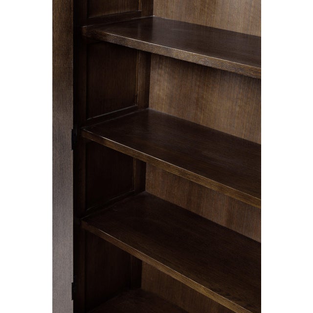 Mission Leaded Glass Bookcase With Lock & Key - Micheal Cherry For Sale - Image 12 of 18