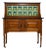 Antique Arts & Crafts Oak Sideboard With Hand-Painted Floral Tile Panel, C. 1900 For Sale