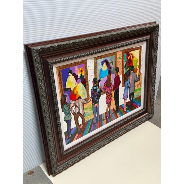 Circa 2015 Marcus Glenn "Stepping Out at the Gallery With Tarkay" Giclee For Sale - Image 4 of 12