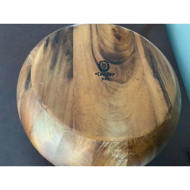 Dansk Contemporary Dansk JHQ Acacia Wood Serving Bowl For Sale - Image 4 of 6