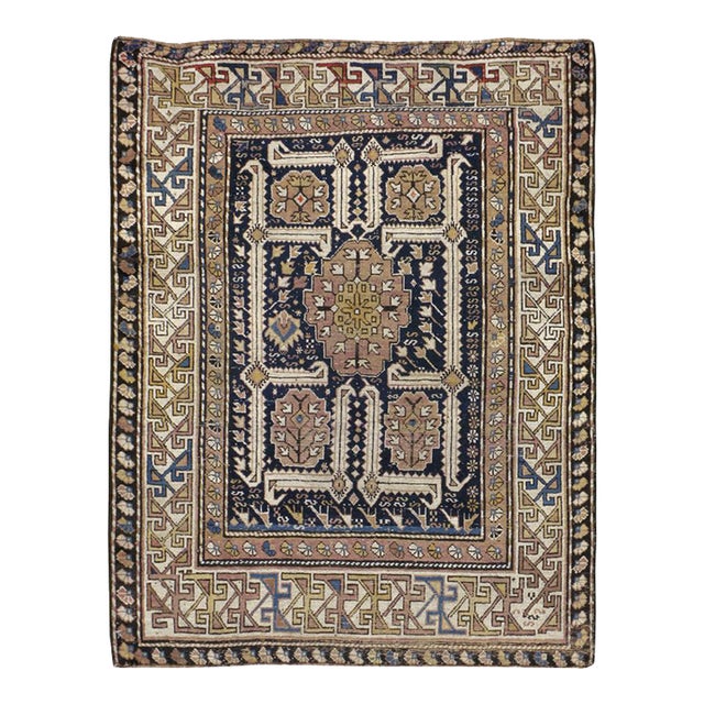 Galerie Shabab Collection Early 20th Century Caucasian Shirvan Scatter Rug For Sale