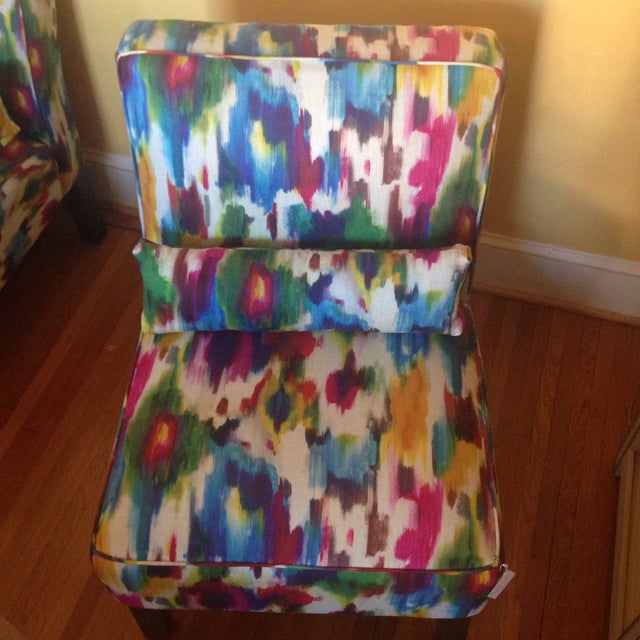 MultiColored Accent Chairs A Pair Chairish