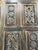 Vintage Lotus Carved Wood Door | Distressed Blue Sliding Barn Door 80x36 For Sale In Orlando - Image 6 of 7