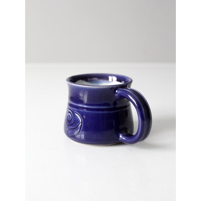 Vintage Organic Modern Studio Pottery Mug For Sale - Image 11 of 11