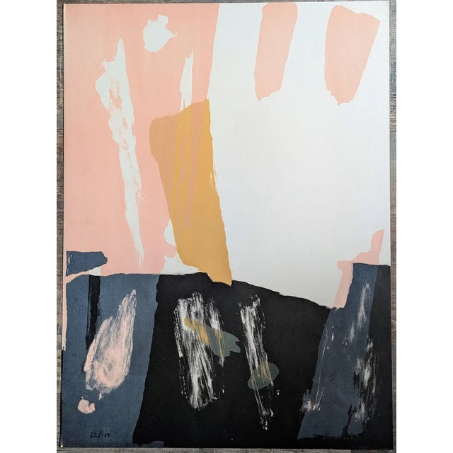 Pierre Pallut, Abstract Composition, Hand-Signed Lithograph, 1972 For Sale