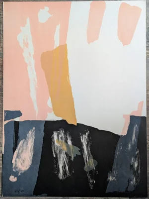 Pierre Pallut, Abstract Composition, Hand-Signed Lithograph, 1972