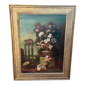 Late 19th Century Large Framed English Mannerist Still Life Painting