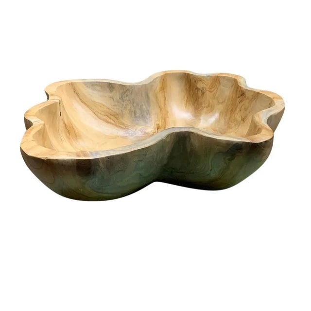 Contemporary Medium Wooden Bowl For Sale - Image 3 of 6