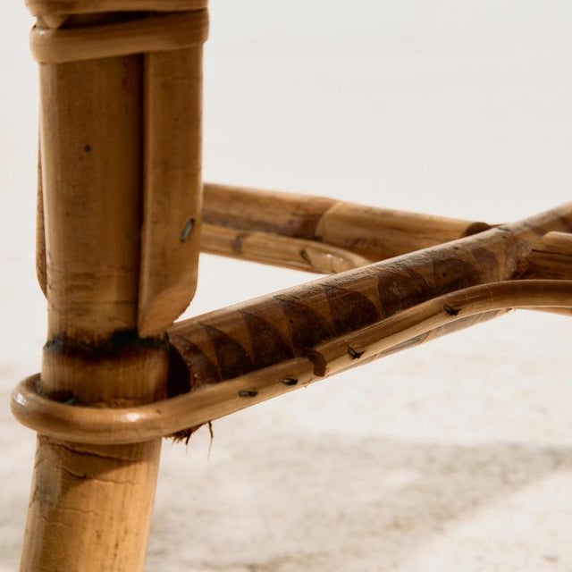Wood Italian Bamboo Stool, 1960s For Sale - Image 7 of 9