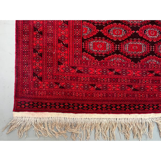 Vintage Turkmen Princess Bukhara Gul Tribal Rug - 6'7" X 4'1" For Sale - Image 6 of 11